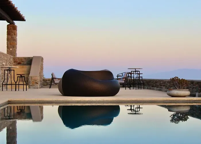 Newly Built Spectacular Sunset At St. John, Mykonos Villa Agios Ioannis Diakoftis
