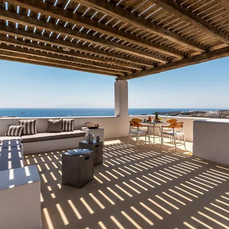 Newly Built Spectacular Sunset At St. John, Mykonos Villa Agios Ioannis Diakoftis